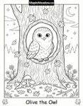 Olive the Owl in her tree